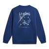 Li Ning DNA Series Winter Sports Inspired Limited American Retro Casual Fashion Versatile Logo Crew Neck Pullover Sweatshirt Men sweatshirt AWDWC13-2