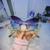 1 pièce lunettes mode populaire européenne et américaine serties à la main de strass modèle papillon pour fête festival mariage