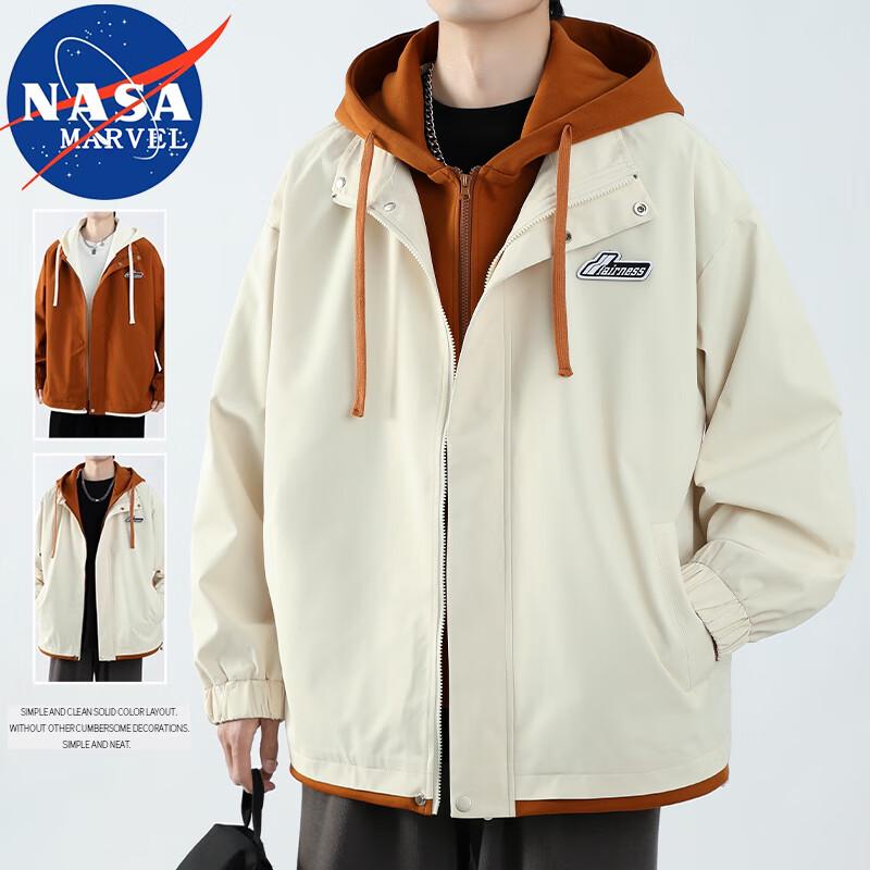 Men's NASA MARVEL Outdoor Waterproof Hooded Jacket