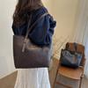 Street Style Pu Tote Bag With Stitch Detailing And Dual Shoulder Straps For Daily Wear