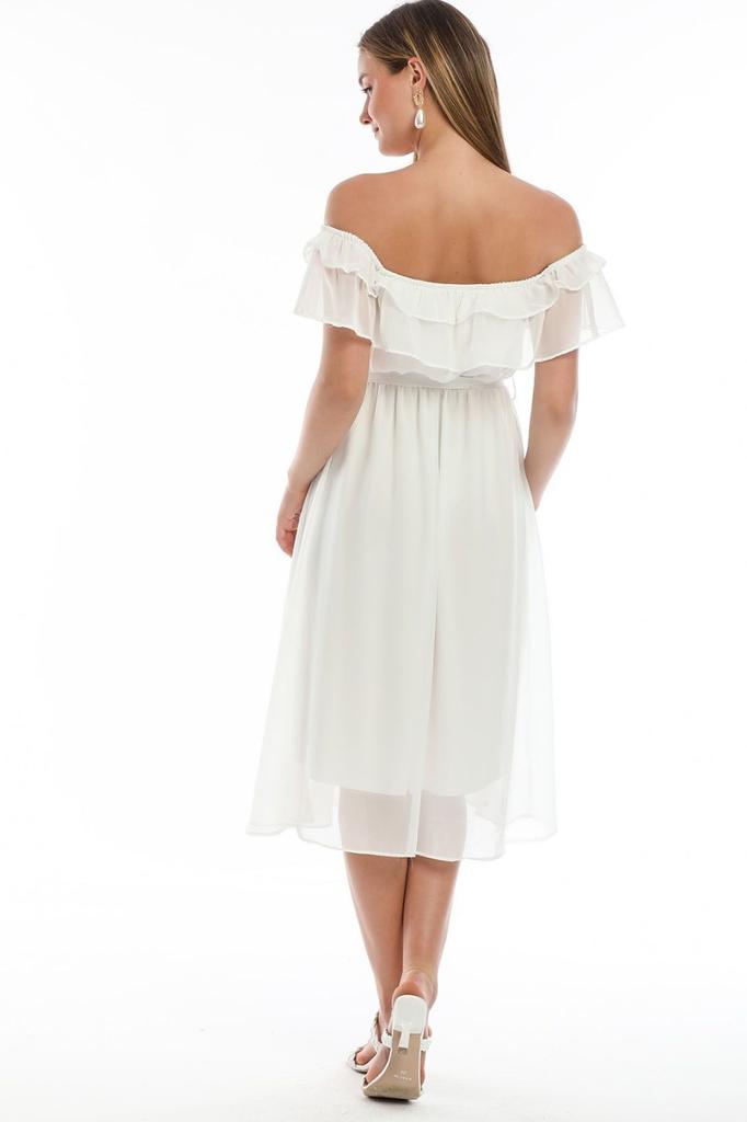 Damska sukienka w dużym rozmiarze Madonna Sukienka z kołnierzykiem w dużych rozmiarach