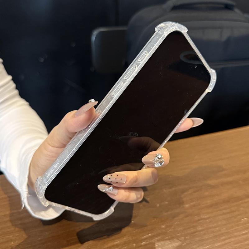 Fashion Glitter TPU Case for iPhone 16 15 Pro Max 14 Plus 13 12 11 Cover Soft TPU Silicone Phone Back Cases