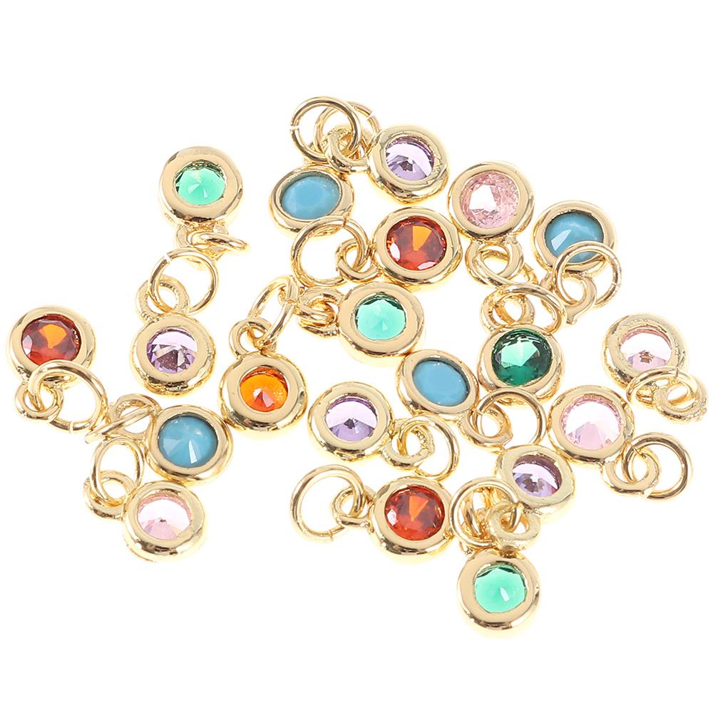 

20шт хрустальные подвески-шармы красочные круглые бусины-шармы поделки