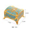 New rectangular jewelry box retro creative diamond-encrusted light luxury jewelry box home niche exquisite design storage box