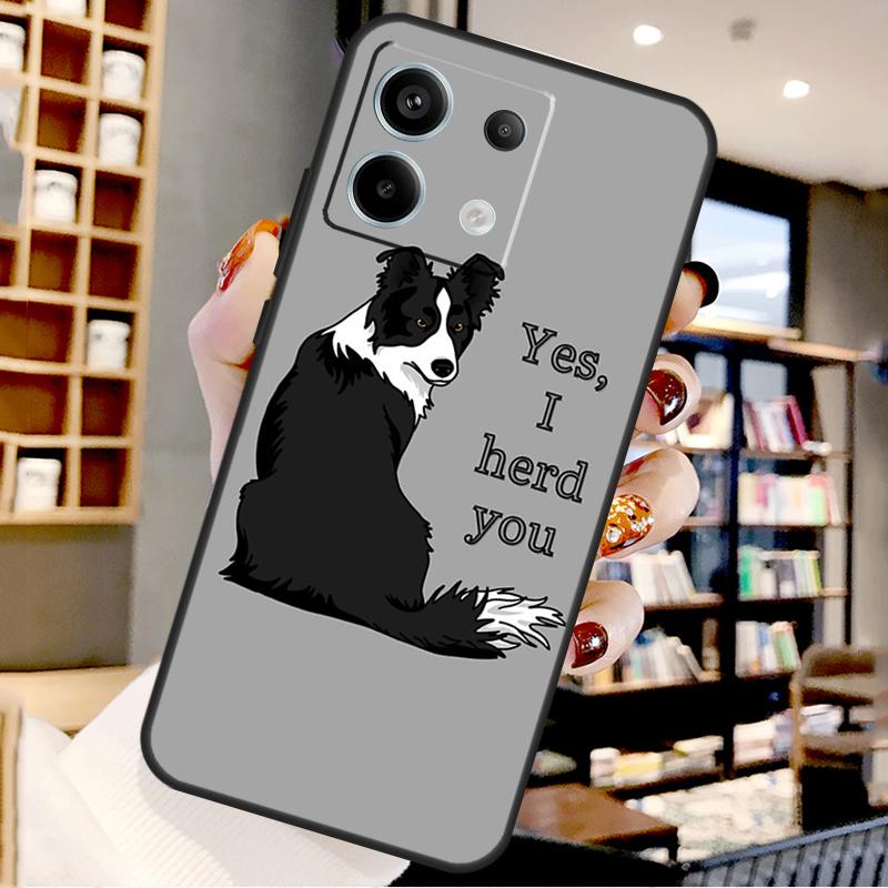 Border Collie Dog For Xiaomi Redmi Note 14 Pro 12 11 9 10 13 15 Pro Plus Case For Redmi 15 10C 12C 13C 14C 15C