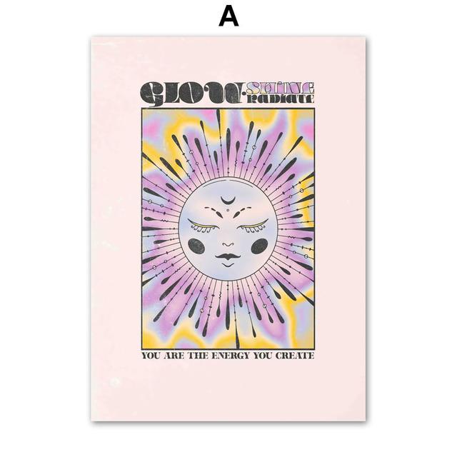 

Винтажный градиентный Halo, духовные цитаты, настенная живопись на холсте, постеры на скандинавскую тему и принты, настенные панно для декора гостиной 21cm×30cm NoFrame