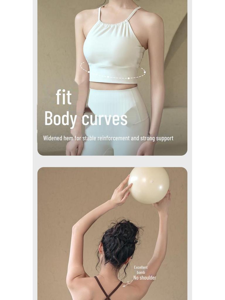 Women's Shockproof Cross-Back Yoga Sports Bra - Fashionable, Sexy, and Supportive for Running & Fitness