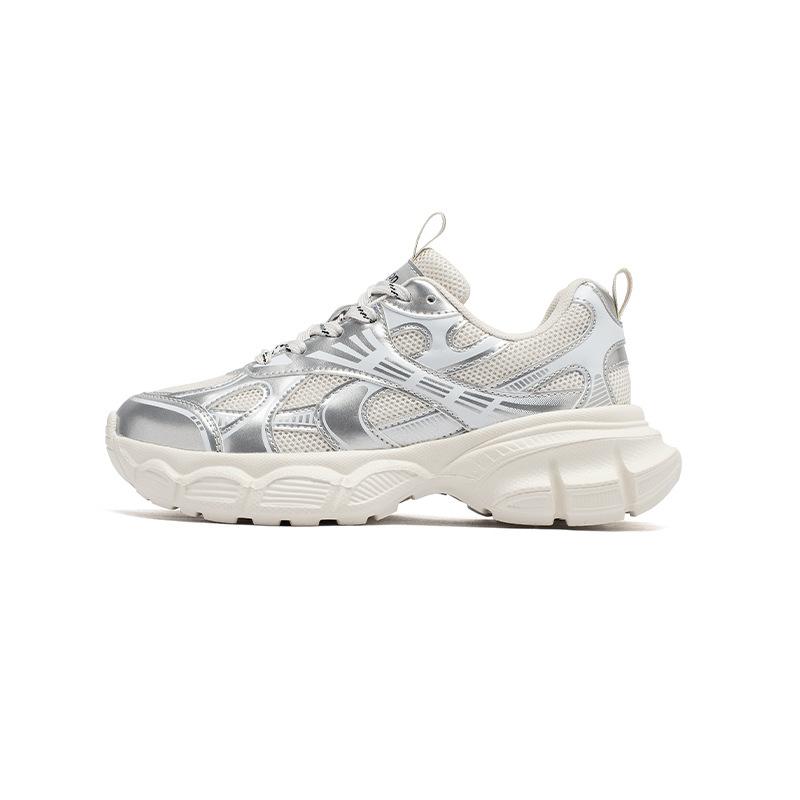 Augustine silver dad shoes women's 2025 new summer mesh thick-soled small and light casual sports shoes