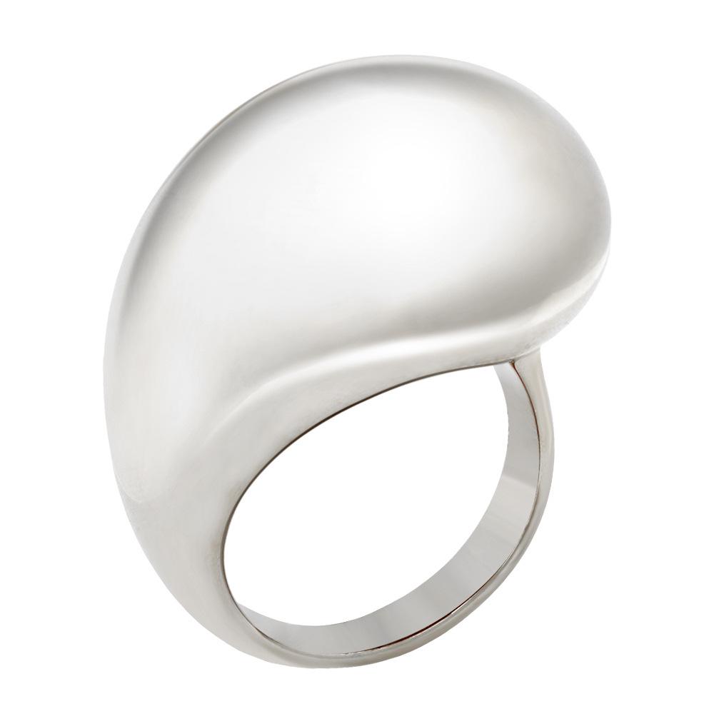 

Трендовое минималистичное кольцо из нержавеющей стали с дизайном «жидкая капля» с покрытием из 18-каратного золота Size 9