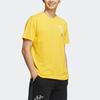 Adidas Neo Geometric Logo Print Sports T-Shirt Men Tops Solar-Yellow HD7270