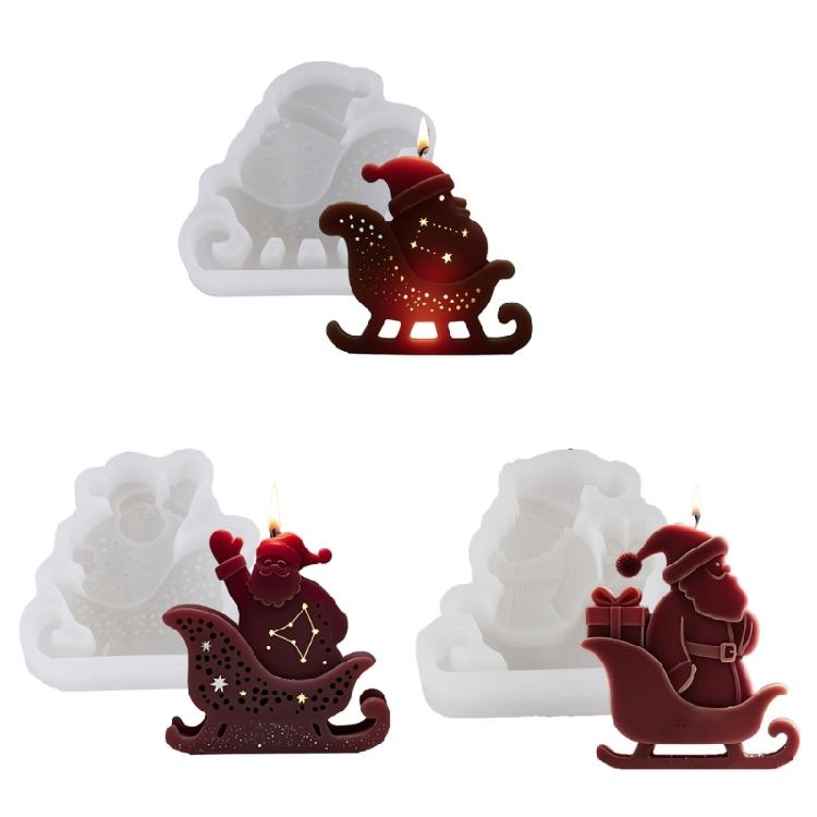 Jultema Silikonljusform Jultomte Silikonljusform för Handgjort Ljus Tvål Juldekorationer