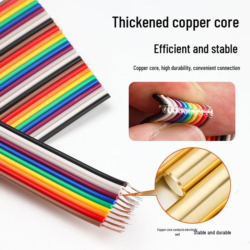HOPECENT 40-Pin Colored Dupont Ribbon Cable
