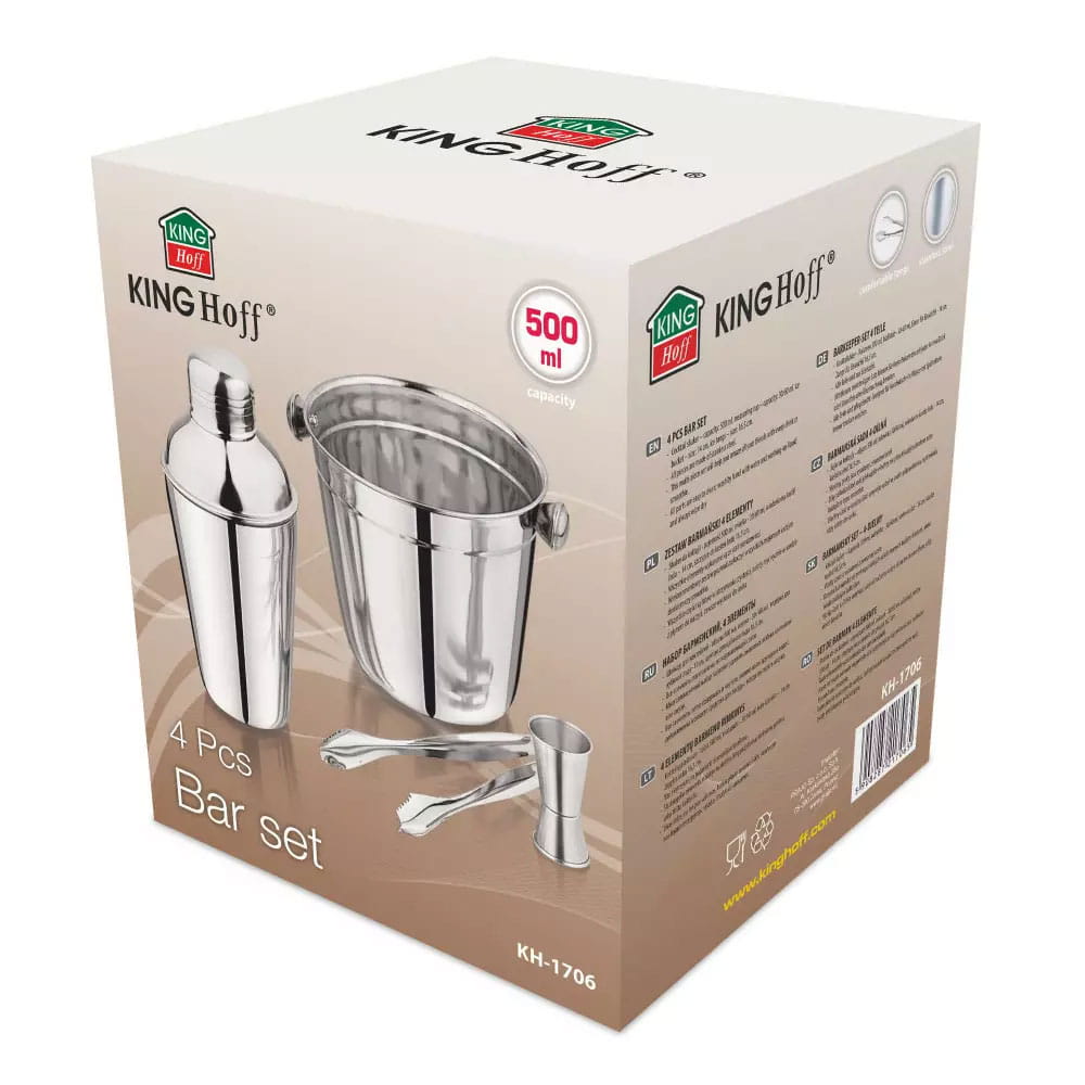 Zestaw Barmański Do Koktajli 4 Ele. Shaker KINGHOFF KH-1706