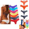 Luxurious Women Brazilian G-string Briefs With Elegant Ruffles For Beachwear