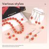 NEW 100Pcs 10mm Rhinestone Beads Orange Shiny Round Shamballa Ball For Crafting