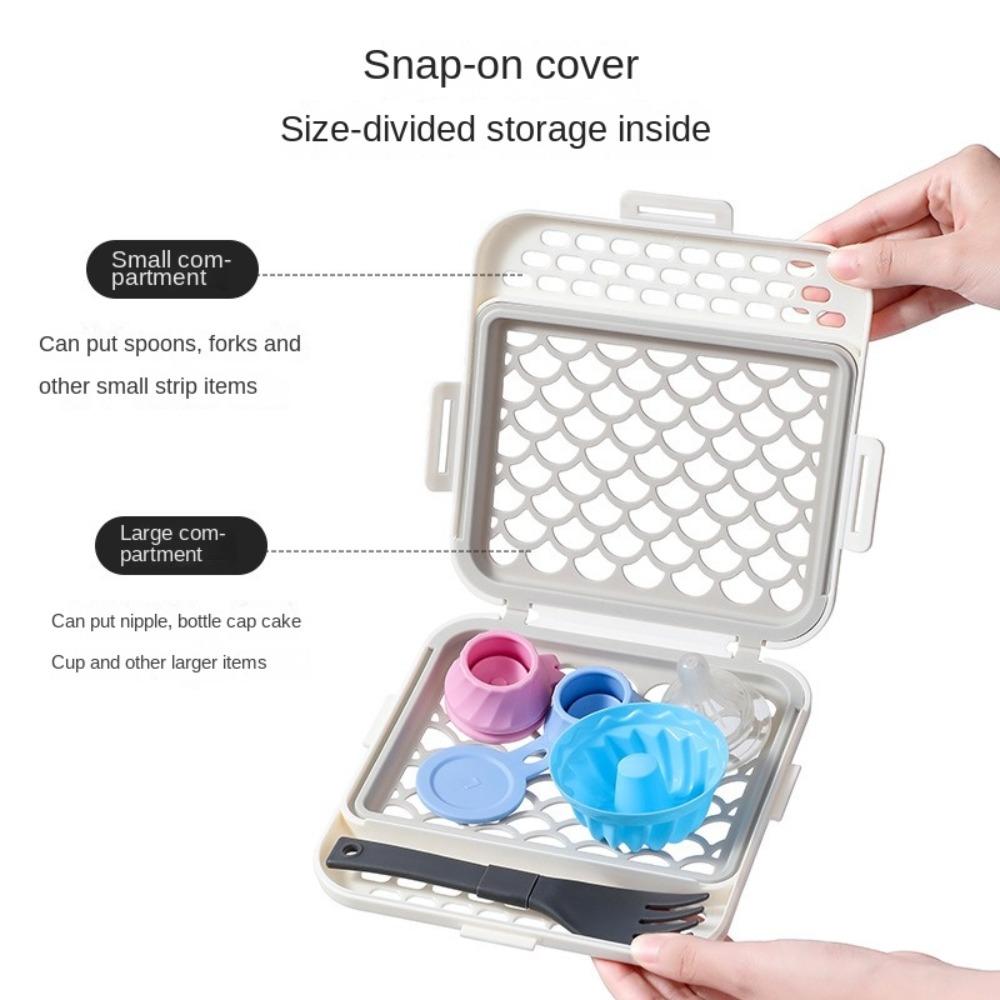 Silicone Cutlery Utensil Basket Dishwasher Cleaning Storage Organizer Dishwasher Part Replacement