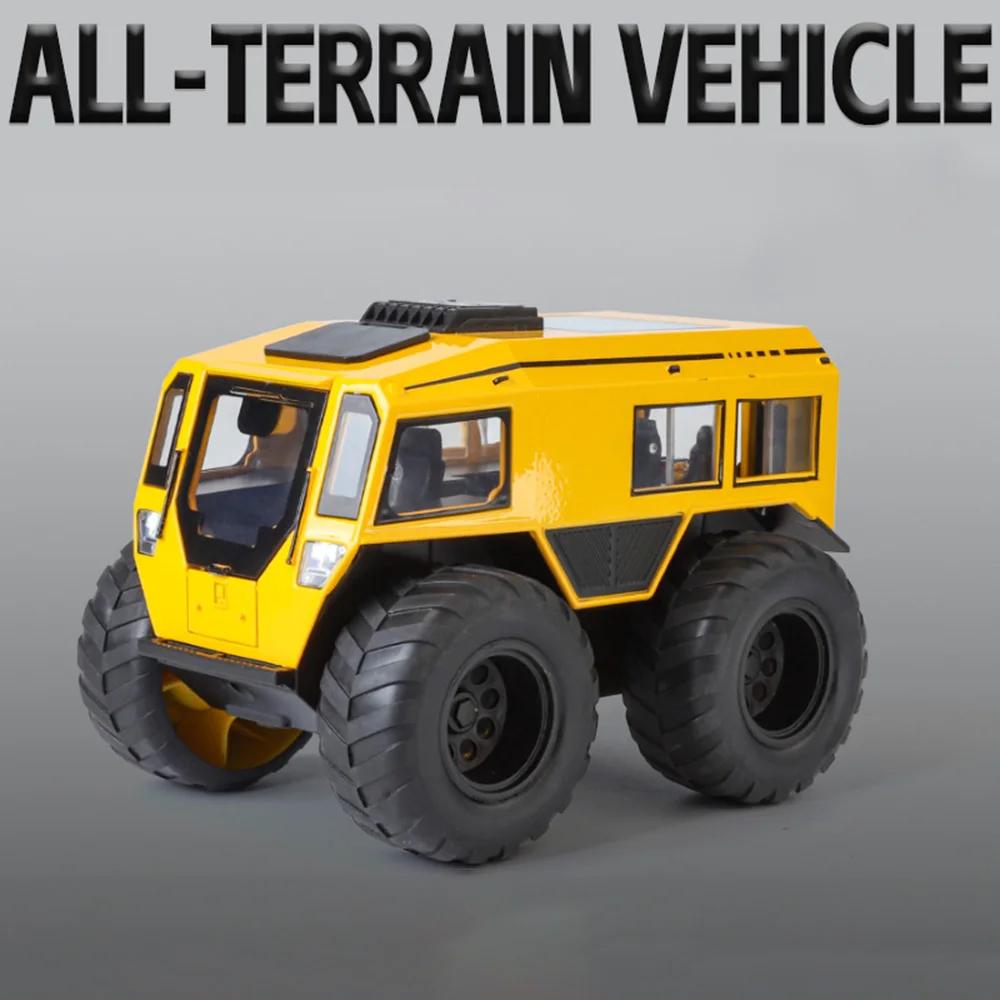 

1/24 Russian Sherp All-terrain Car Model Toy Alloy Body Sound Light Doors Opened Shock Absorption Off Road Vehicle Gift for Kids жёлтый