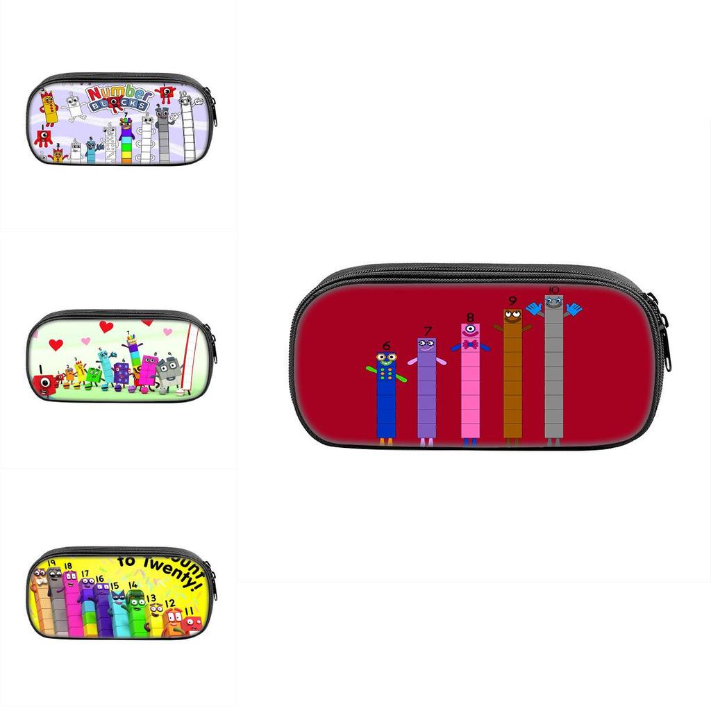 Numberblocks Pencil Case With Large Capacity Nylon Storage Bag For Students And Kids