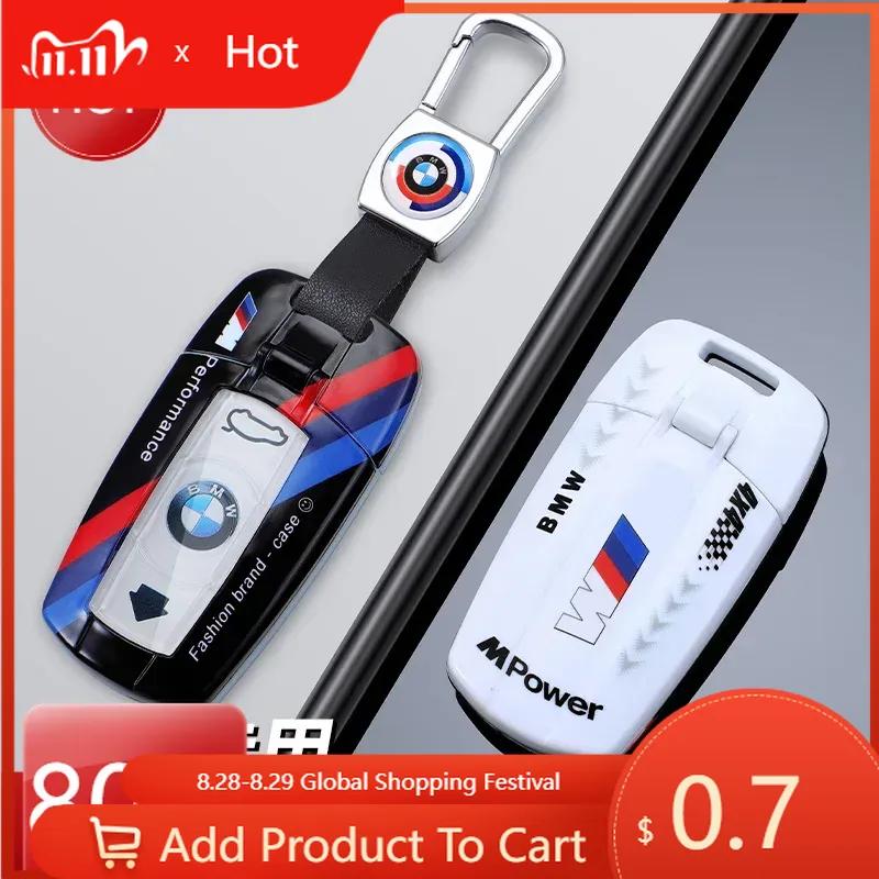 Car Sticker Hot 2025 Fashion Racing Style Design Car Key Case Cover Key Auto Accessories For BMW E61 E70 E81 E87 E90 E91 E92 X1