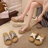 Sandals with skirts are beautiful and cool slippers for women's 2025 summer new French platform slippers for women's summer wear