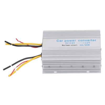 Przetwornica zasilania samochodowego DC24V na DC12V 30A 360W Wodoodporny IP68 Bezpieczny Transformator Buck do Wózka Golfowego Samochodu Ciężarówki