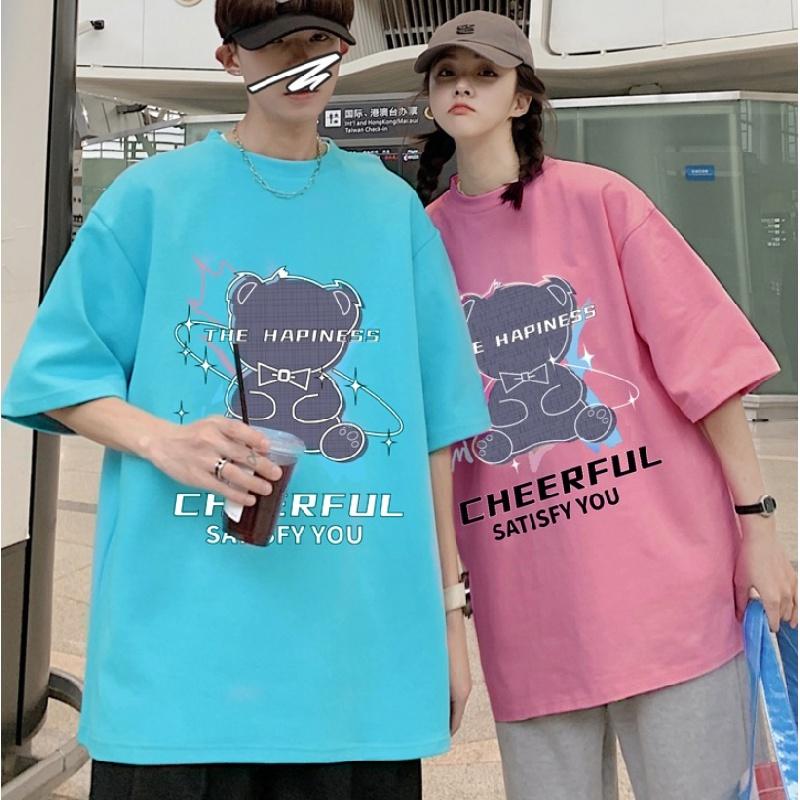 تي شيرت رجالي بأكمام قصيرة تي شيرت مطبوع عليه حروف جرافيك موضة ماركة تيز للرجال ملابس رجالية عادية تي شيرت رجالي صيفي كوري ريترو بلايز