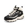 Skechers DLites 1.0 Fabric Synthetic Leather Sports Comfort Shock Absorption Wear Resistant Breathable Warm High Top Casual Shoes 167570-BKNT