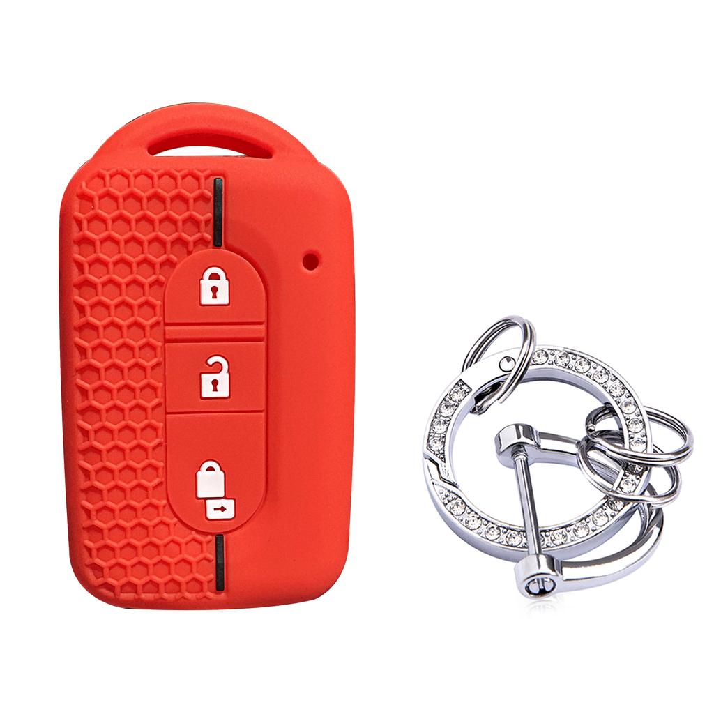 For Nissan Tiida Silicone Key Holder Keychain for Nissan NV200 Pathfinder R51 Qashqai G10 Key Car Accessories Case Cover Shell