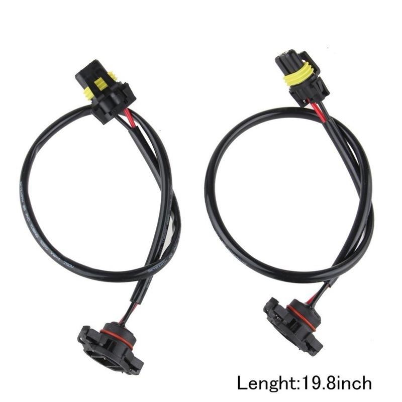 Marloo LED Fog Lights Lamp Adapter Wires For 2010 and up Jeep Wrangler JK 9005 9006 to 5202 2504 H16