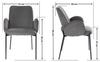 Krzesło Tapicerowane Gusto Ciemny Szary Tkanina