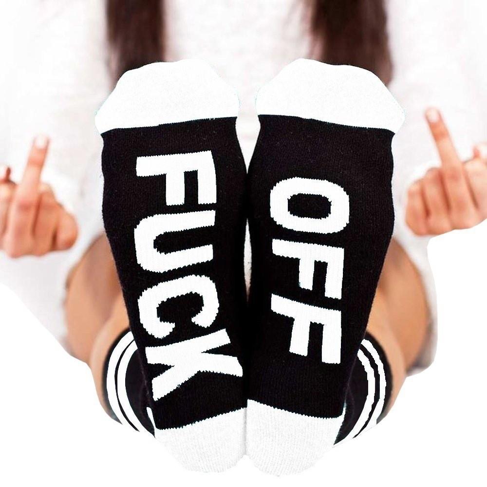 Unisex Letter Fuckoff Funny Casual Sports Skateboard Socks Stockings Color 5