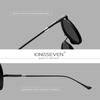 KINGSEVEN Lunettes de Soleil Rondes Décontractées Originales Homme Polarisées UV400 Lunettes de Soleil Mode Rétro de Luxe Femmes Lunettes de Conduite Pêche
