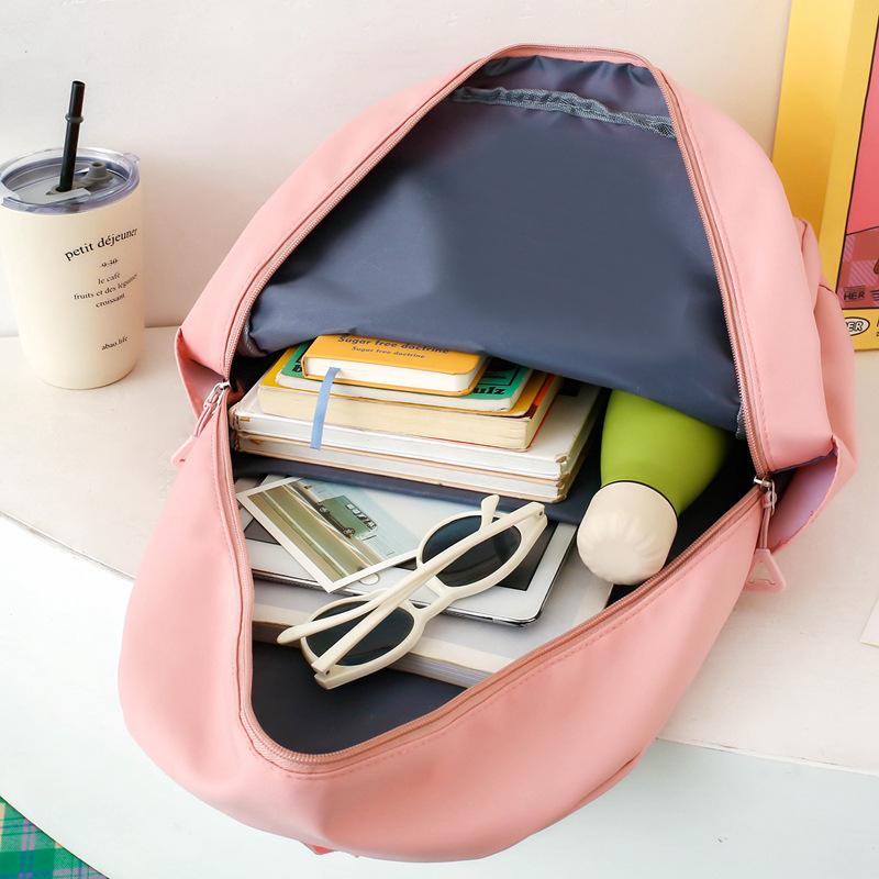 Schulranzen für Studenten, großes Fassungsvermögen, vierteiliges Set, Nachhilfetasche, Reiserucksack, Rucksack mit großem Fassungsvermögen, Damen