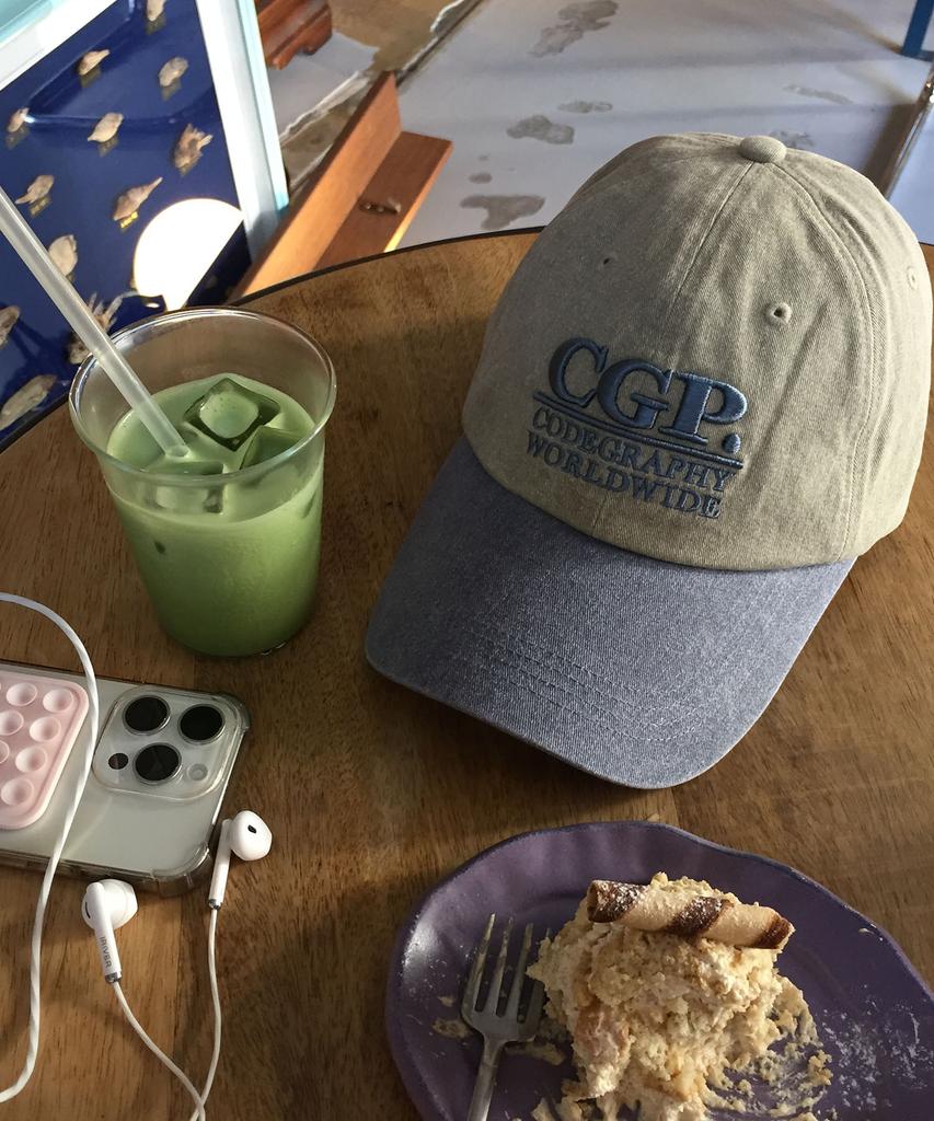 CGP Square Logo Washed Color Block Ball Cap_Light Khaki