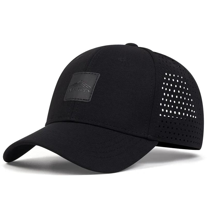 

Unisex New York Label Laser Hollowed Out Baseball Net Caps Adjustable Casual Hats Spring And Summer Outdoor Sunscreen Hat