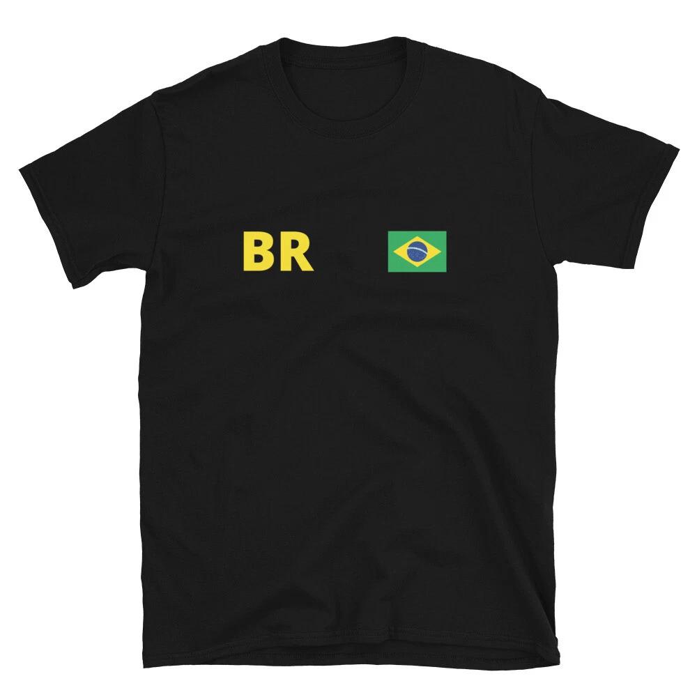 Brazil Side Pocket Flag Yellow T-Shirt 3XL