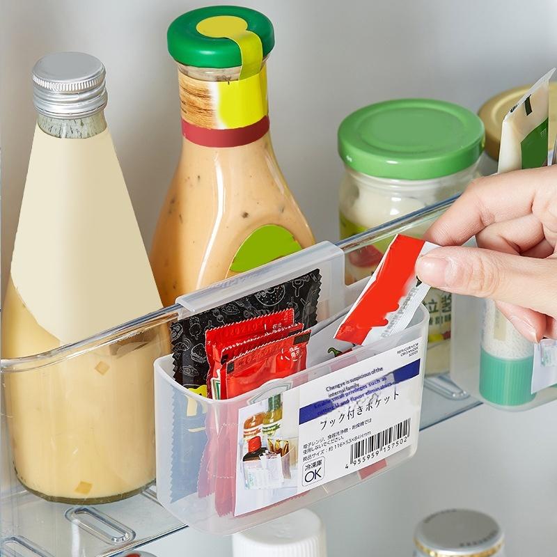 Cheese Slice Holder For Fridge, Refrigerator Side Door Hanging Storage Container Box,Cooking Tools For Kitchen,Storing Seasoning