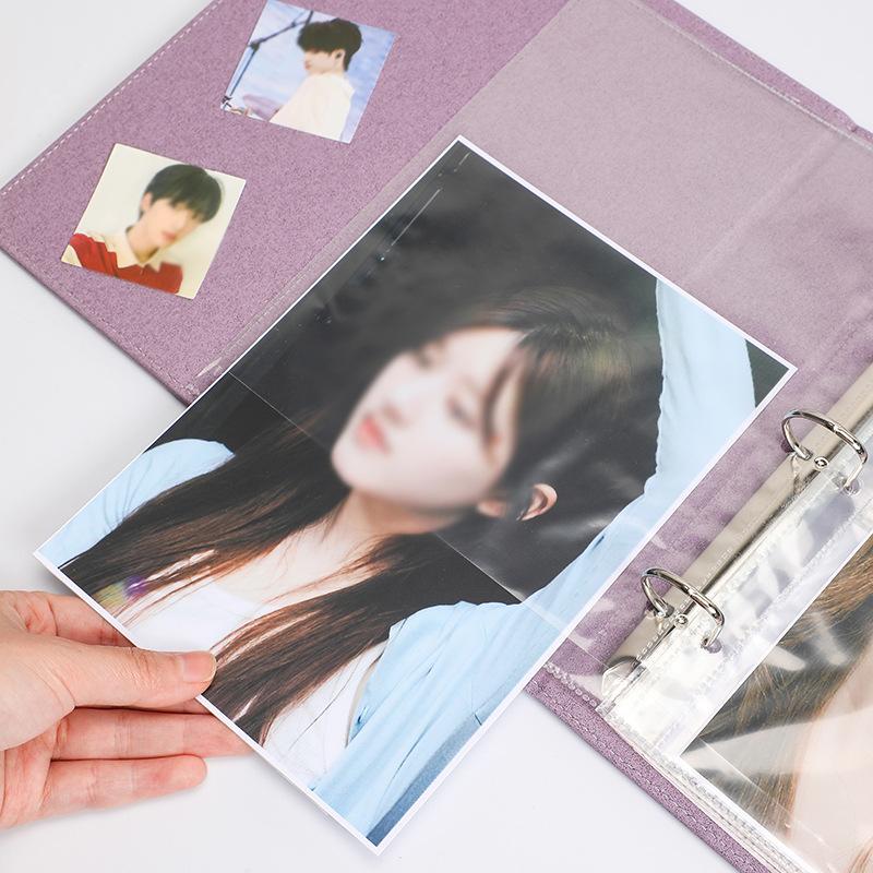 A5 Starlight Macaron Color Album INS Girl Heart 3Inch Album Interstitial Star Chasing Photo Small Card Storage Book Stationery