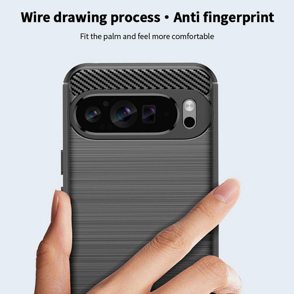 MOFI JK TPU Series-1 For Google Pixel 9 Pro Flexible TPU Phone Case Carbon Fiber Texture Phone Cover