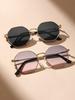 1PCS Fashion Geometric Metal Frame Sunglasses For Women Men UV Protection Daily Life Shades Eyewear Accessories