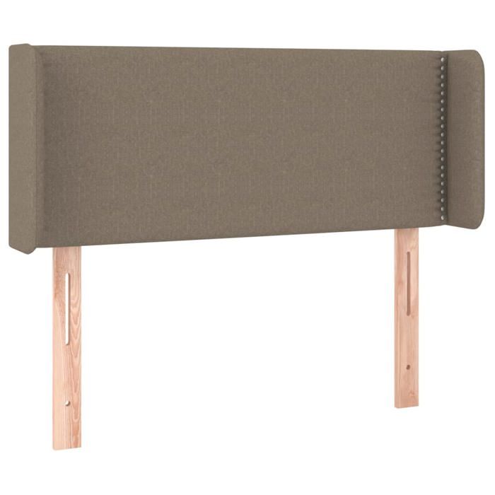 VidaXL Tête de Lit à LED Meuble de Chambre à Coucher Accessoire de Lit Simple Tête de Cadre de Lit Intérieur Taupe 3123082
