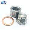 Durable Stainless Steel M18x1 5 O2 Sensor Bung Weld In Adapter with Red Copper Gasket Universal Fit for Various Exhaust Systems