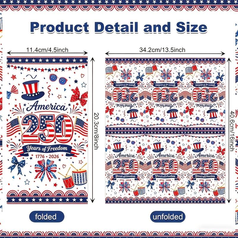 20/40Pcs 250th American Independence Napkins, Dinner Paper Dining Table Decor for Birthday Party United States Party Supplies
