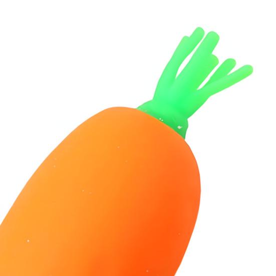 Simulated Carrot Stress Ball Anti-Anxiety White Radish Squeeze Toy Soft Stretchy Simulated Vegetable Fidget Sensory Toy Easter Basket Stuffers