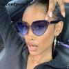 Trendy Sexy Cat Eye Sunglasses Women  Luxury Brand Vintage Punk Outdoor Sun Glasses For Ladies Classic Cateye Shades UV400