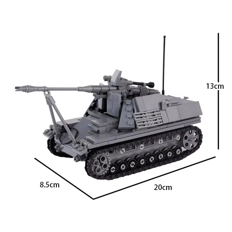 MOC Jucării WW1 WW2 Vehicul Tanc Model Cărămizi de Construit Soldat German SUA Tancuri Tun Anti-tanc Mini Cărămizi Jucării Armată Copii