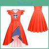 New Children's Cosplay Magical Circus Performer Character Costume Dress 81766 European American Style Milk Silk Irregular Skirt Cartoon Pattern
