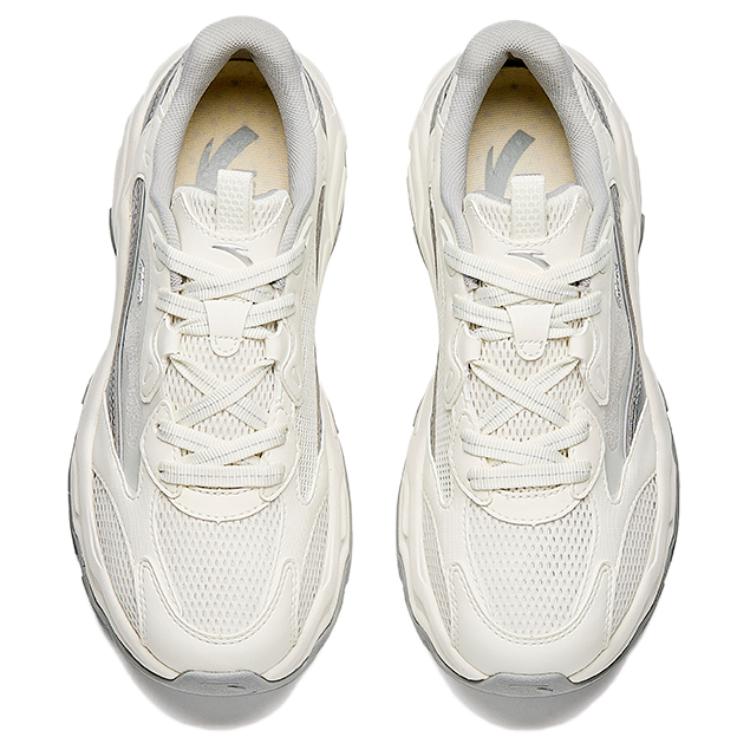 Anta Meteor VENT Comfortable Versatile Shock Absorbing Wear Resistant Low Top Casual Shoes Women Casual Shoes Silver 122528858-3