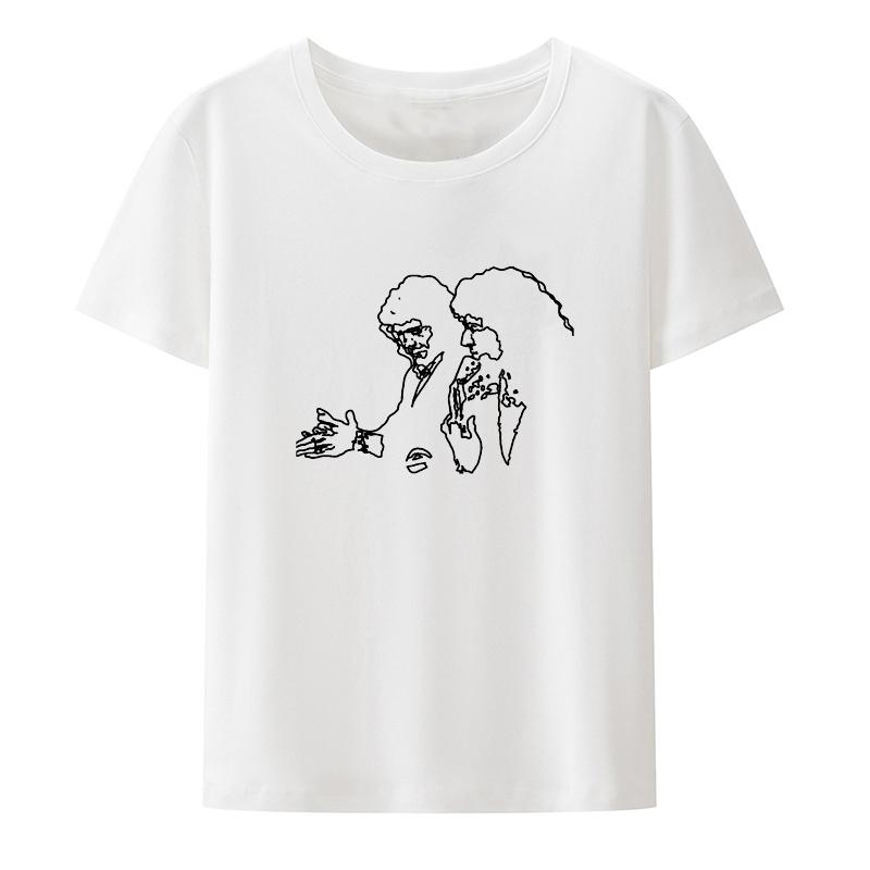 Camiseta Clásica Estampada Camarón De La Isla Retro Hombre Mujer Manga Corta Suelta Transpirable Camisetas Estilo Humor Moda Casual Tops