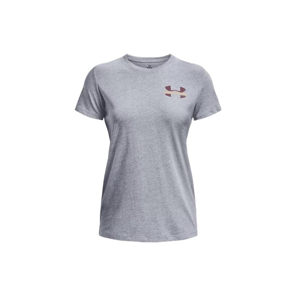 

Under Armour UA Left Chest Logo Short Sleeve T-Shirt Women T-Shirts Gray 1374183-035 M